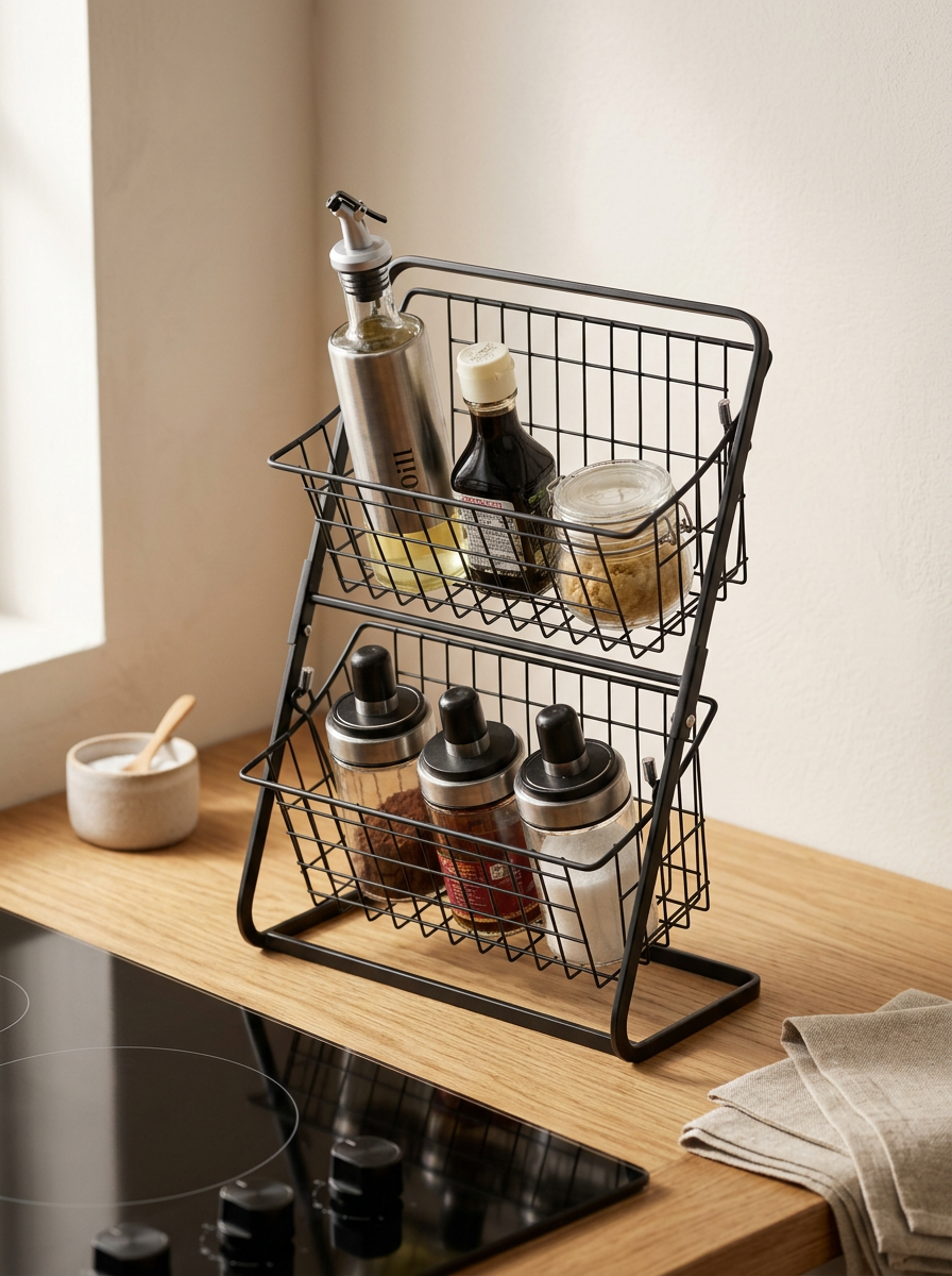 Counter Top Multilayer Rack Kitchen Storage | 2 Tier