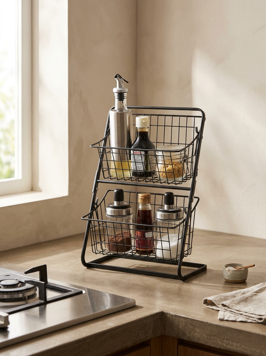 Counter Top Multilayer Rack Kitchen Storage | 2 Tier