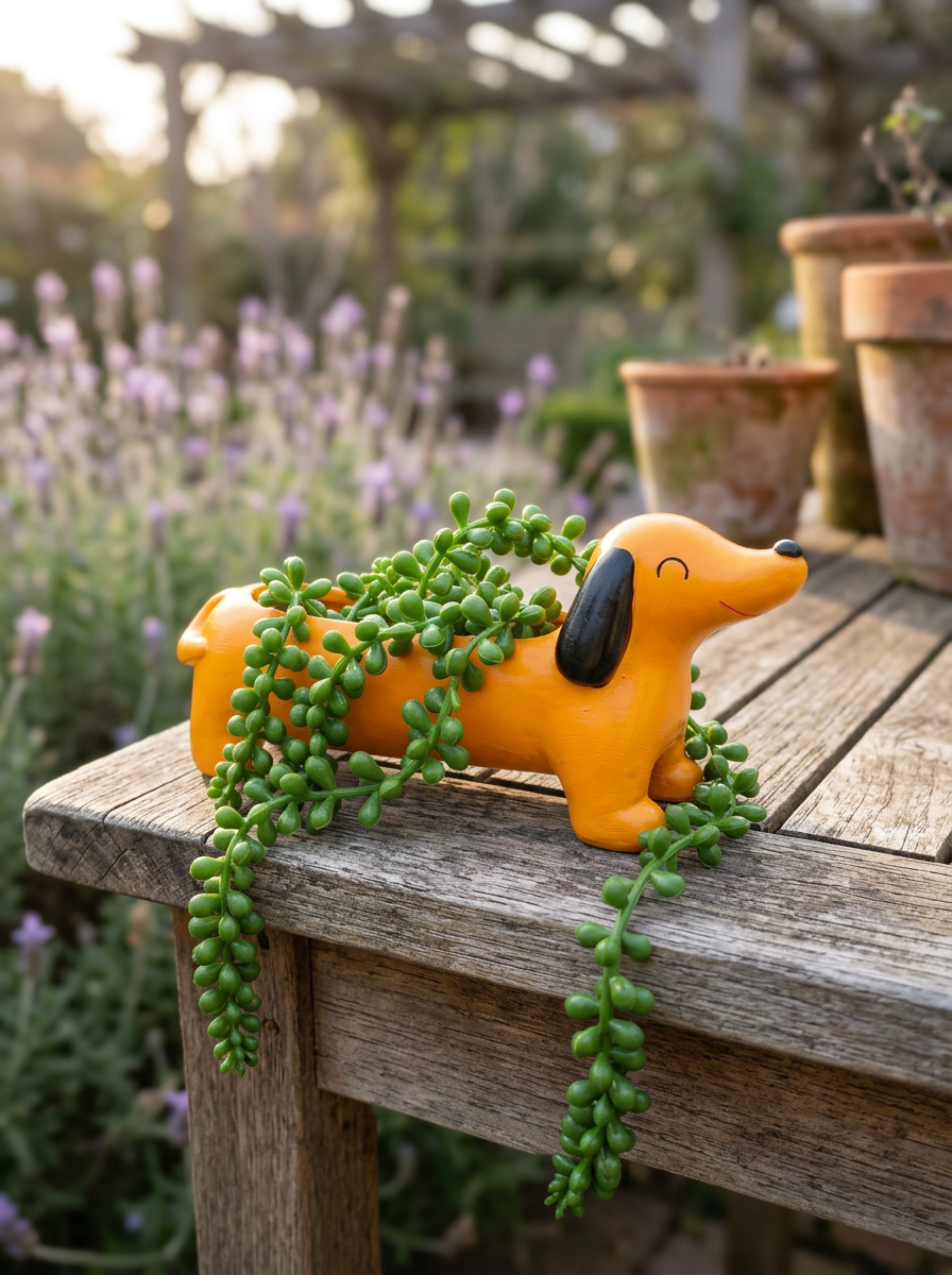 Outdoor Flower Pots Dog Planter | Decor